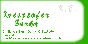 krisztofer borka business card